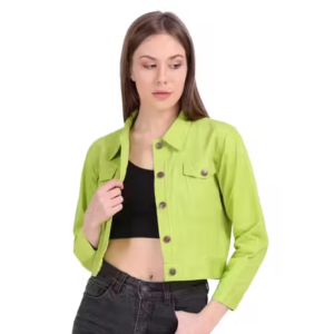 Trendy Twill Fabric Jacket for Girls