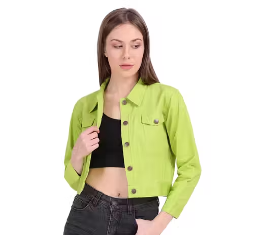 Trendy Twill Fabric Jacket for Girls