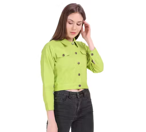 Trendy Twill Fabric Jacket for Girls - Image 2