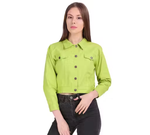 Trendy Twill Fabric Jacket for Girls - Image 3