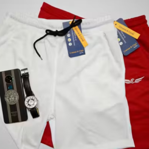 Chrome & Coral Men's Solid Multicolor Boxers & Lounge Shorts Pack of 2