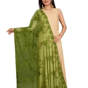 Elegant Embroidered Net Dupatta for Women