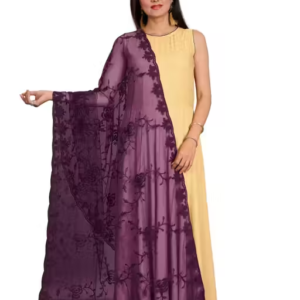 Elegant Embroidered Net Dupatta for Women