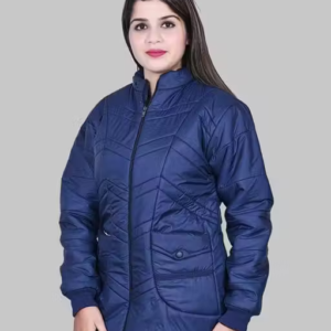 Women Blue Winter Puffer Jacket