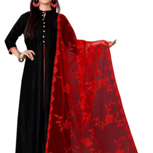 Elegant Embroidered Net Dupatta for Women