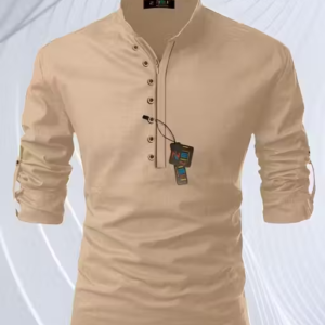 Stylish Men’s Solid Cotton Blend Shirt