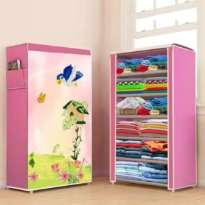 6 Layer Wardrobe Storage Rack Bird Tree Print