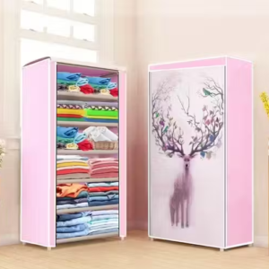 6 Layer Wardrobe Storage Rack Animal Print