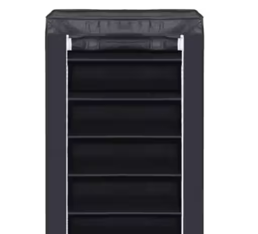 6 Layer Wardrobe Storage Rack Rose Print - Image 3
