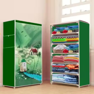 6 Layer Wardrobe Storage Rack Windmill Print