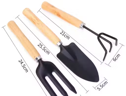 Garden Tool Set with Trowel, Fork, Rake & Pruner (4 Pieces) - Image 3