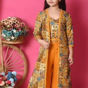 Girls Cotton Blend Jacket Clothing Set with Shrug