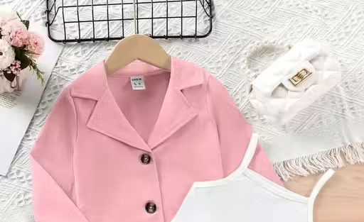 Girls Polyester Top & Bottom Clothing Set - Image 2