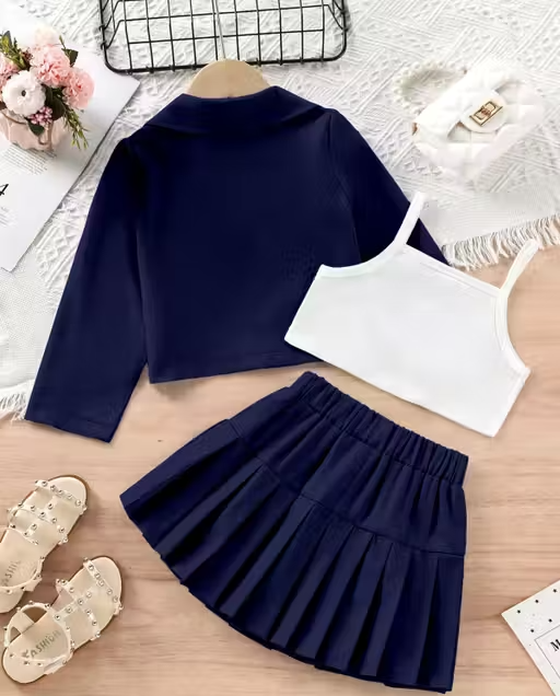 Girls Polyester Top & Bottom Clothing Set - Image 2