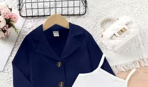 Girls Polyester Top & Bottom Clothing Set - Image 3