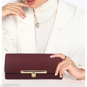Women's Brown Trendy Hand Clutch Wallet Purse