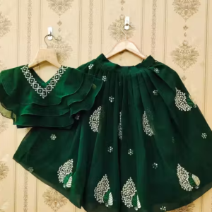 Girls Embroidered Lehenga Choli Set