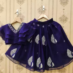 Girls Embroidered Lehenga Choli Set