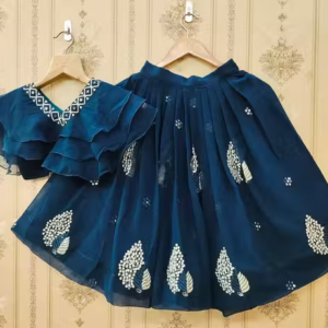 Girls Embroidered Lehenga Choli Set
