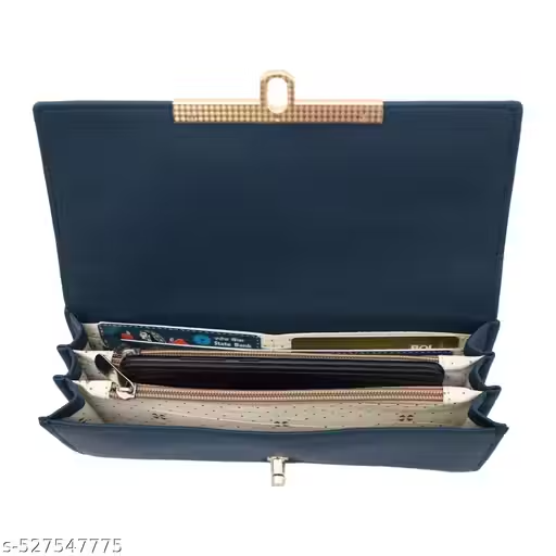 Women's Brown Trendy Hand Clutch Wallet Purse - Image 2