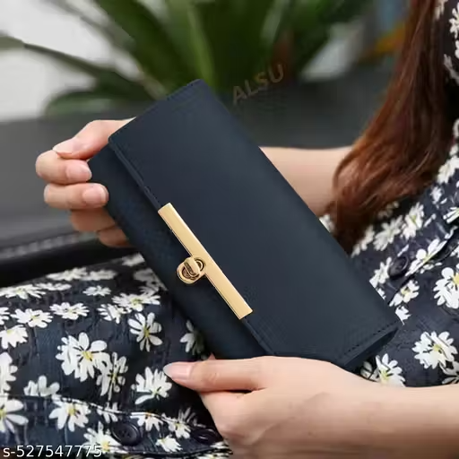 Women's Brown Trendy Hand Clutch Wallet Purse - Image 3