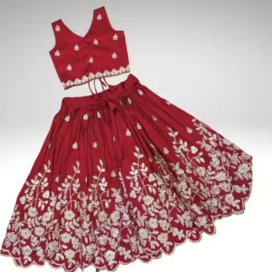 Kids Fancy Embroidered Lehenga Choli Set for Girls