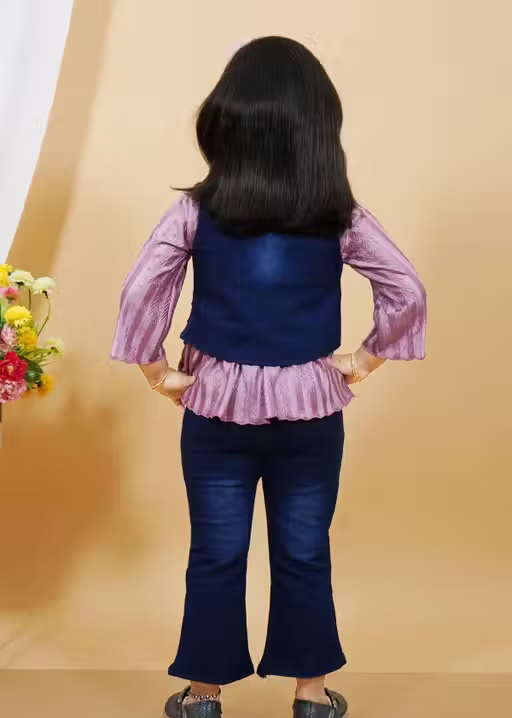 Girls Top, Blazer & Bottom Set - Image 2