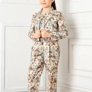 Girls Summer Trendy Cotton Top & Bottom Set