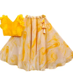 Trendy Kids Lehenga Choli with V-Neck Blouse