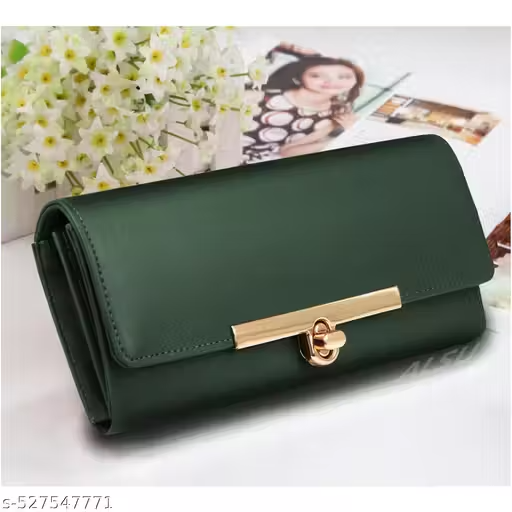 Women's Brown Trendy Hand Clutch Wallet Purse - Image 3
