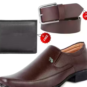 Attractive Formal & Party Wear Shoes Combo for Men – With Free Wallet & Belt