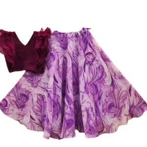 Trendy Kids Lehenga Choli with V-Neck Blouse
