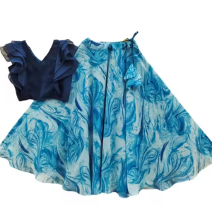 Trendy Kids Lehenga Choli with V-Neck Blouse