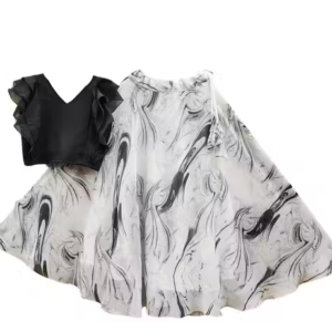 Trendy Kids Lehenga Choli with V-Neck Blouse
