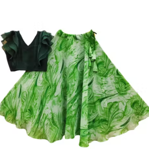 Trendy Kids Lehenga Choli with V-Neck Blouse