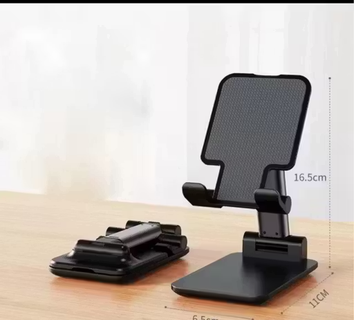 Heavy Duty Foldable Mobile Stand Holder – Multifunction Tabletop Stand (Black)