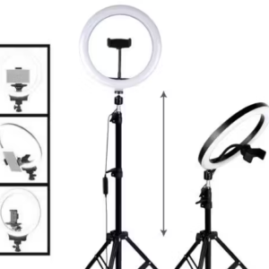 26cm Ring Light Studio Mobile Selfie Light with 7 Feet Tripod Stand