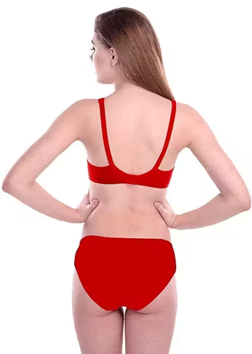 Solid Fancy Women Bra Panty Sets – Lingerie Set (Pack of 4) - Image 3