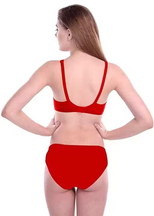 Solid Fancy Women Bra Panty Sets – Lingerie Set (Pack of 4) - Image 2