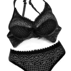 Women Fancy Stylish Cotton Lace Lingerie Set – Non-Padded Bralette & Panty (Pack of 1)