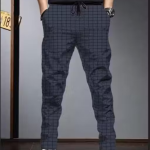 Checked Trackpants Navy for Men