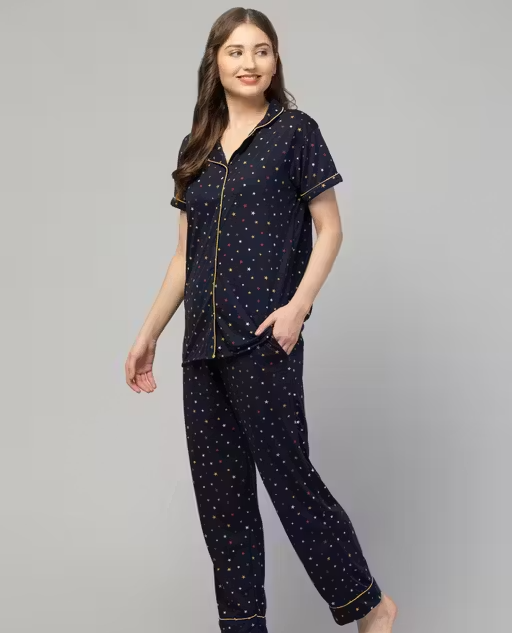 Women Cotton Printed Night Suit – Comfortable Nightwear Set - Image 3