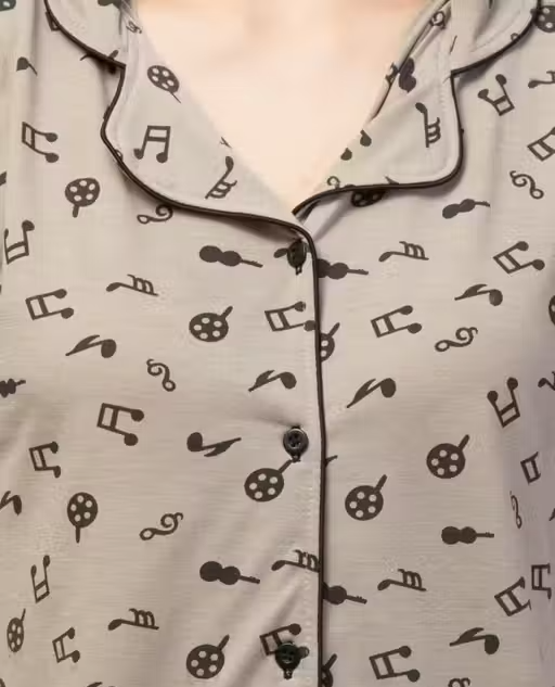 Women Cotton Printed Night Suit – Stylish & Comfortable Nightwear Set - Image 3