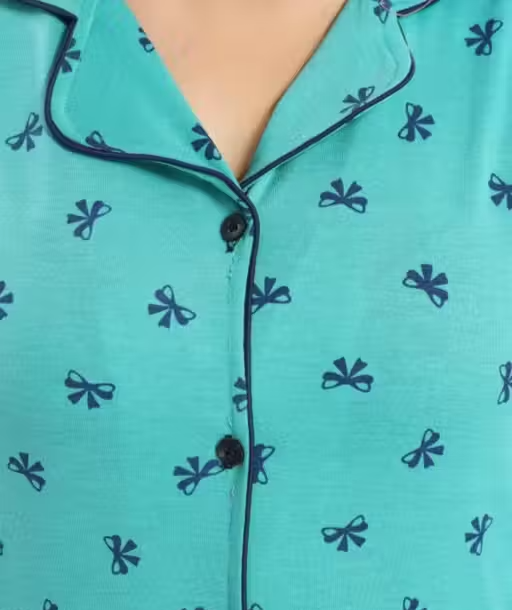 Women Cotton Printed Night Suit – Comfortable Nightwear Set - Image 2