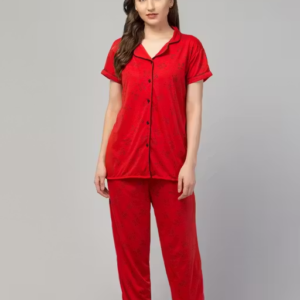 Women Cotton Printed Night Suit – Stylish & Comfortable Nightwear Set