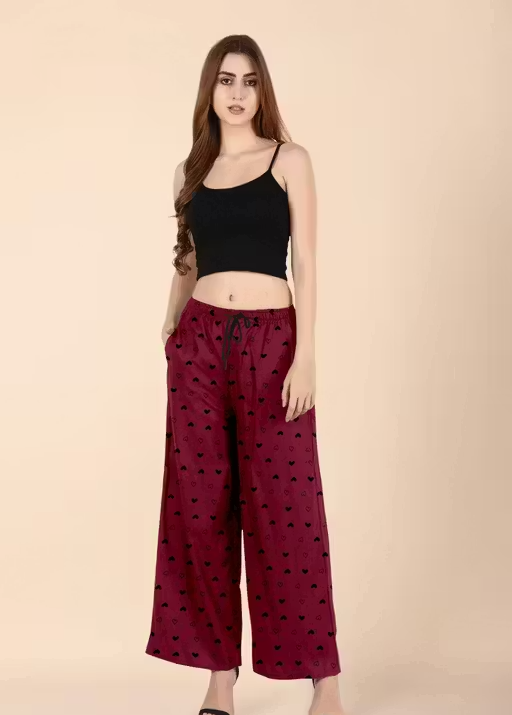 Women’s Cotton Heart Printed Pyjama Set – Pack of 2 - Image 3