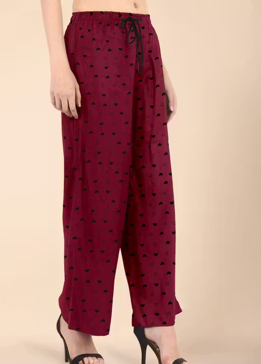 Women’s Cotton Heart Printed Pyjama Set – Pack of 2 - Image 2