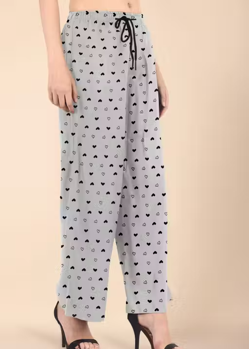Women’s Cotton Heart Printed Pyjama Set – Pack of 2 - Image 2