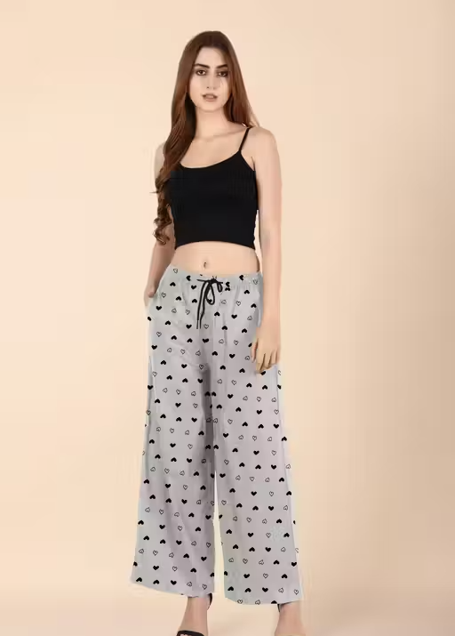 Women’s Cotton Heart Printed Pyjama Set – Pack of 2 - Image 3