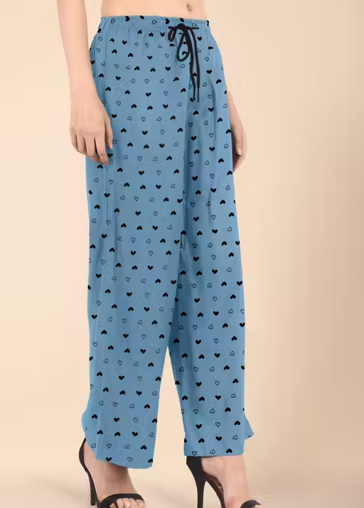Women’s Cotton Heart Printed Pyjama Set – Pack of 2 - Image 2